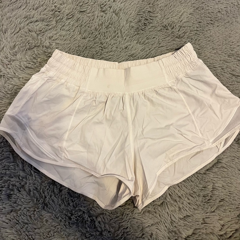 White Lululemon Hotty Hot Shorts